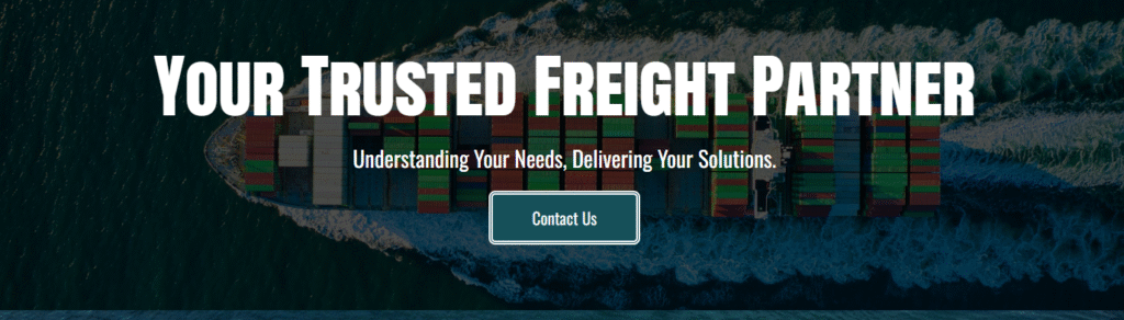freight on sea banner